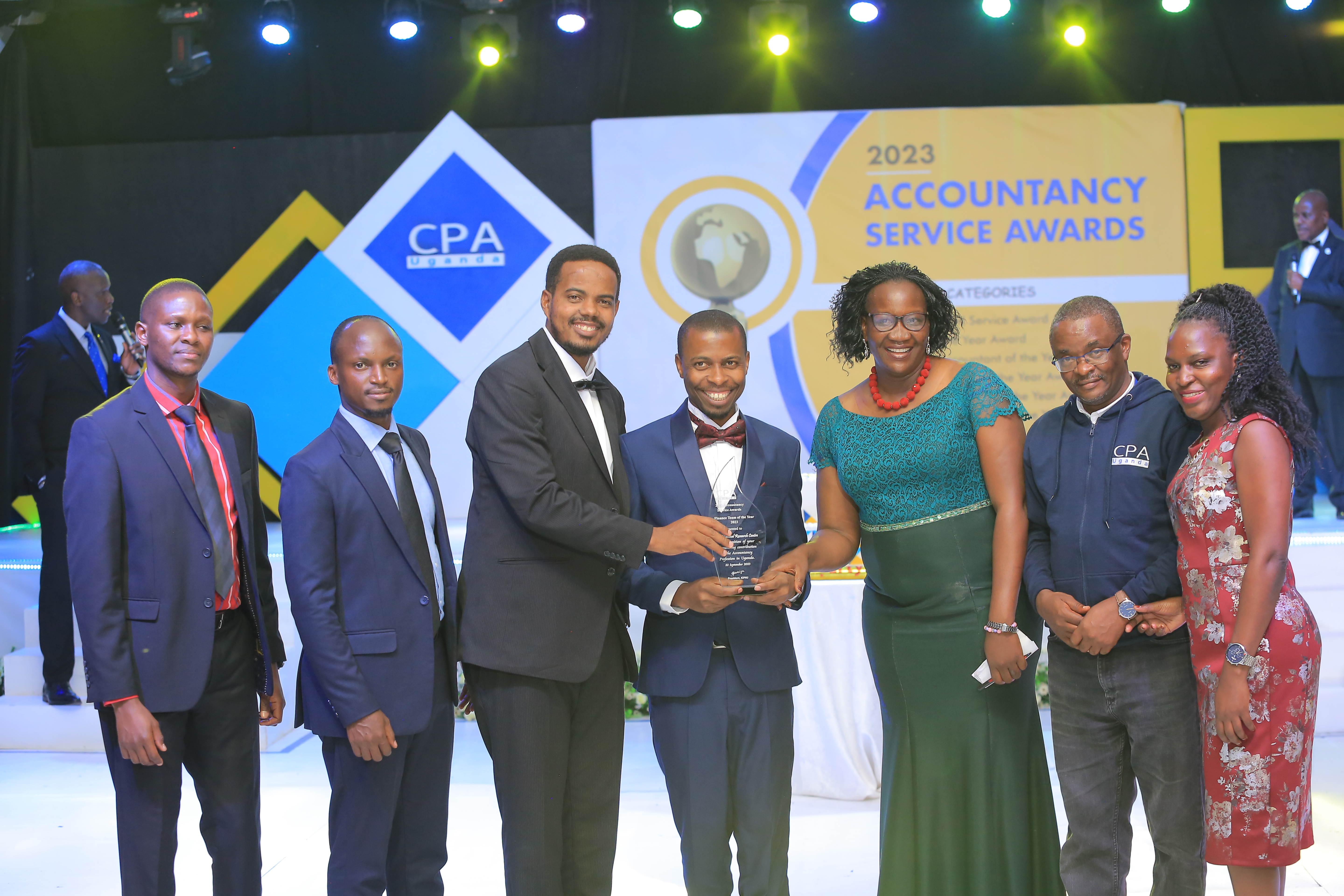 A team from JCRC. Third Left is CPA Allan Ssenkungu, Compliance Manager at JCRC.