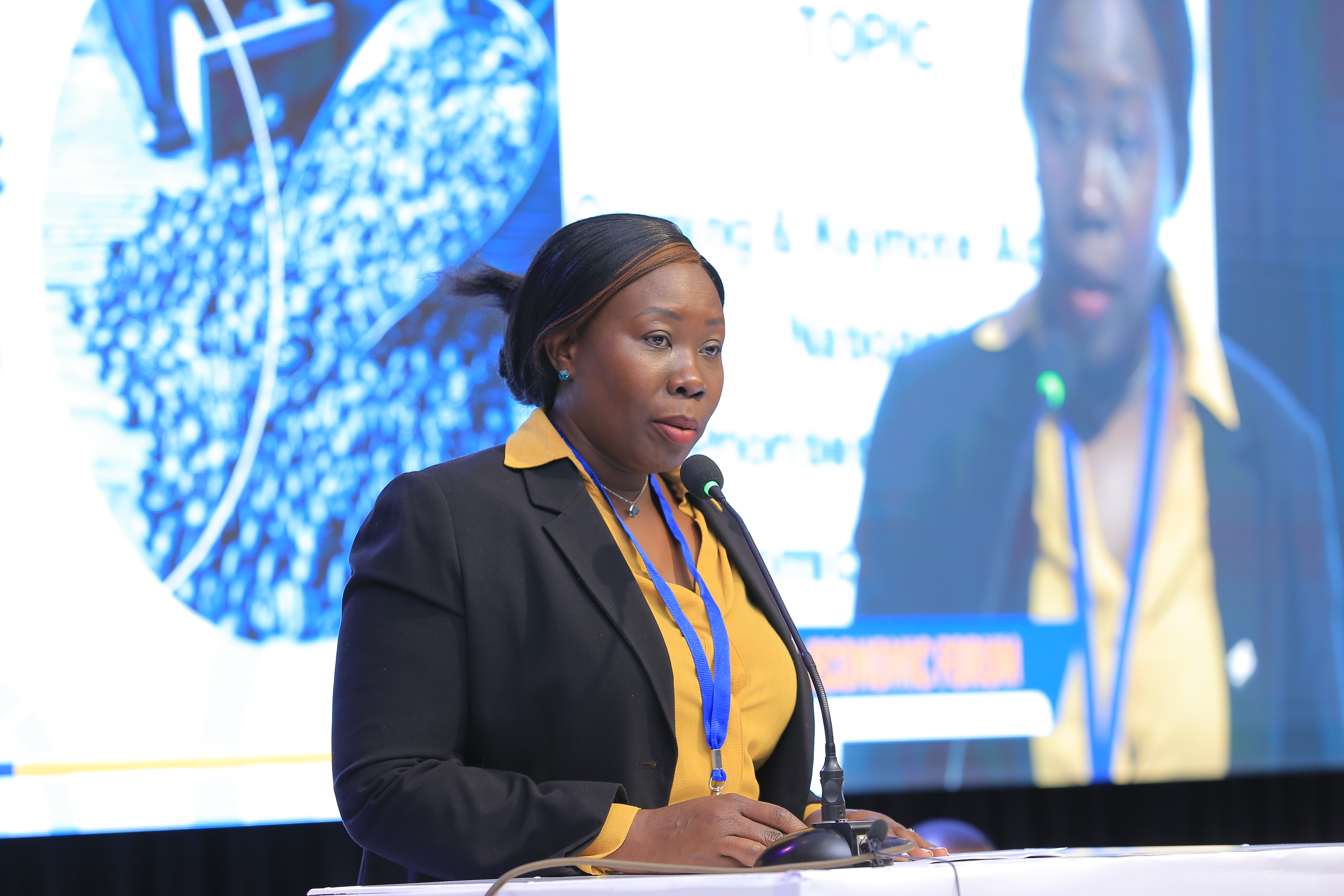 ICPAU President CPA Josephine Okui Ossiya addressing the 11th CPA Economic Forum participants