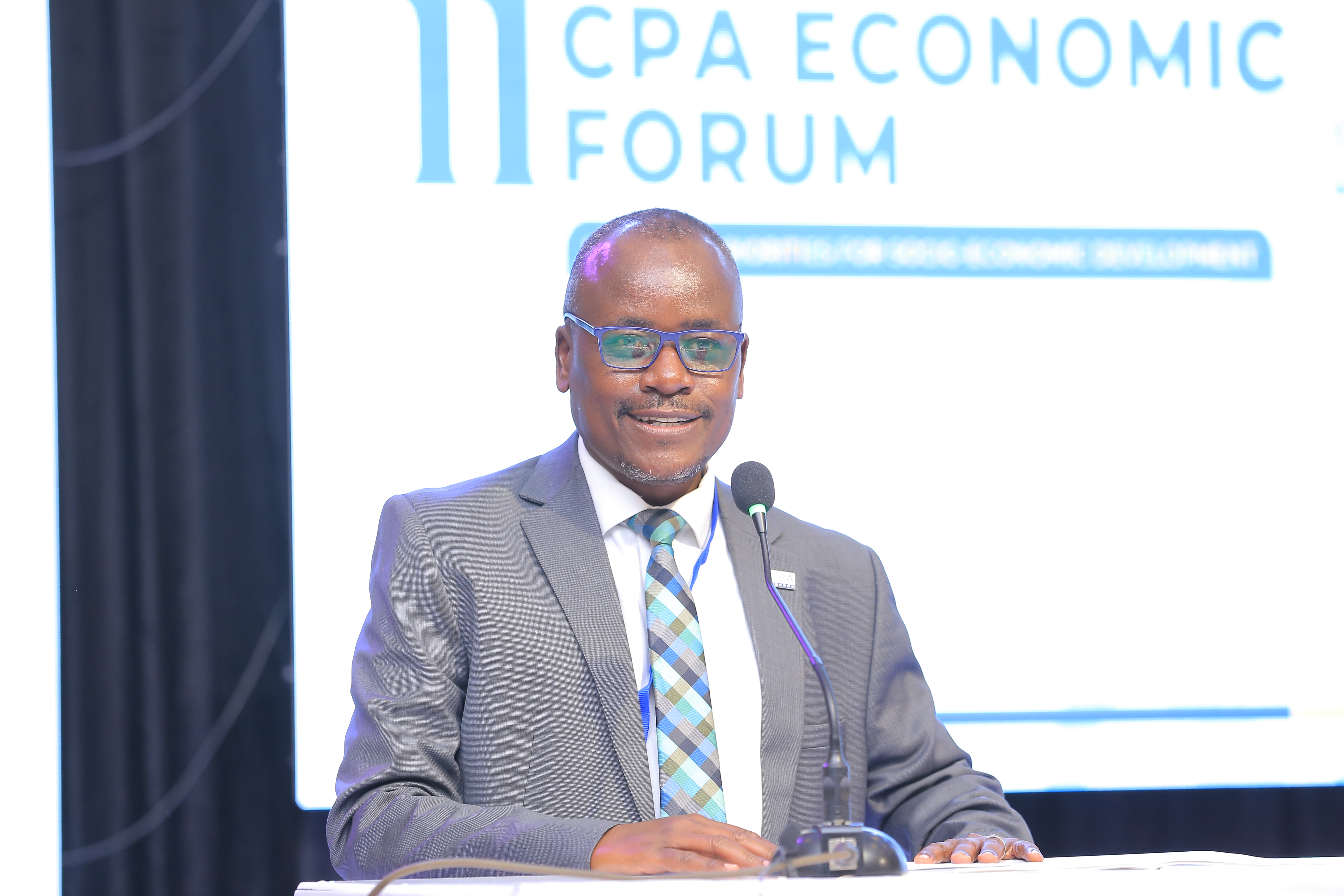 ICPAU Vice President CPA Ronald Mutumba chairing the 1st Session of the 11th CPA Economic Forum