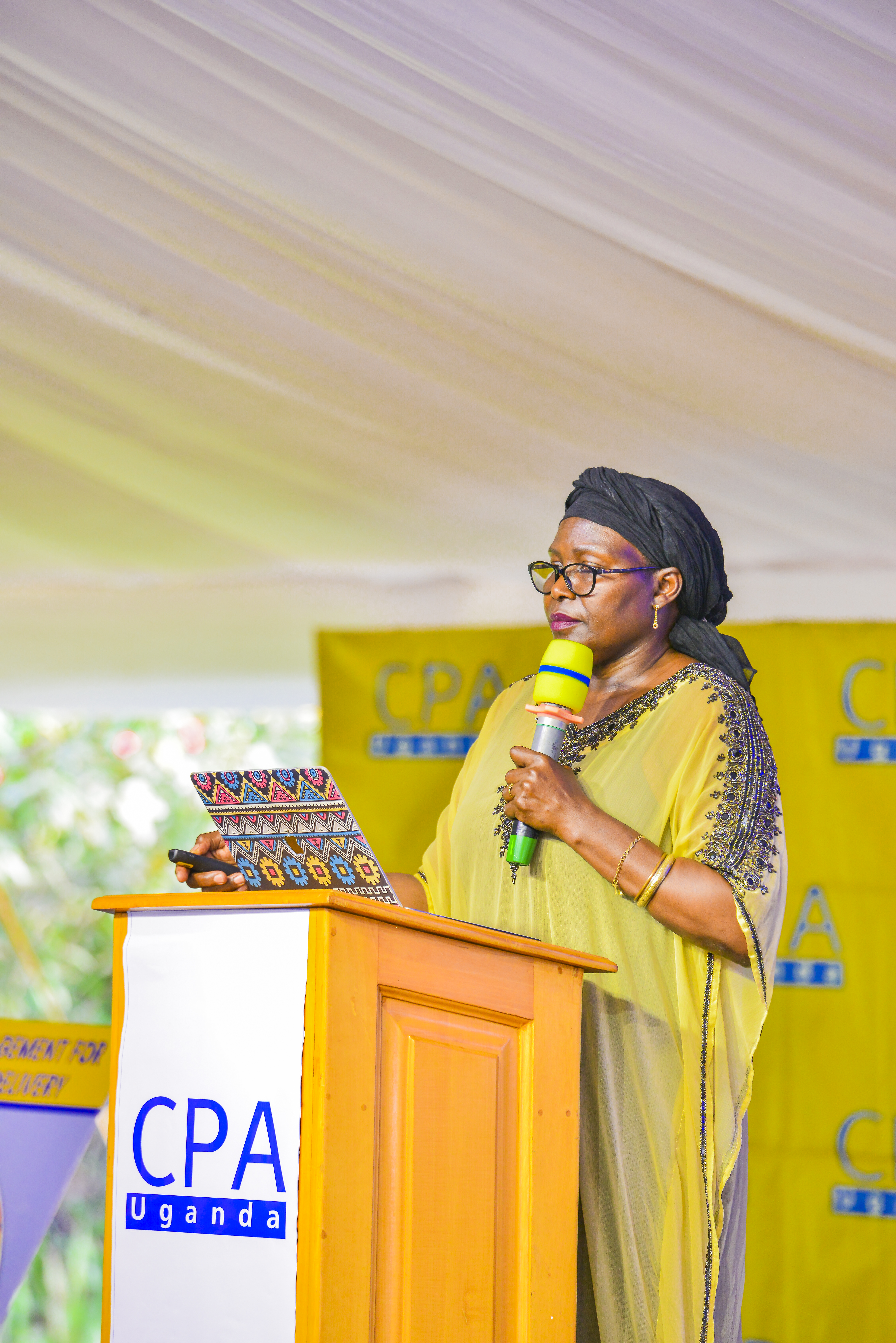 CPA Keto Kayemba - PAFA President, addressing participants at the 2nd PFM Conference.