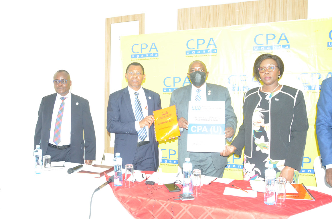 L-R: CPA Ronald Mutumba – ICPAU Council member/Chair of the Member Services Committee, CPA Derick Nkajja – Secretary/CEO, CPA Constant Othieno Mayende – ICPAU President, CPA Josephine Ossiya – ICPAU Vice President