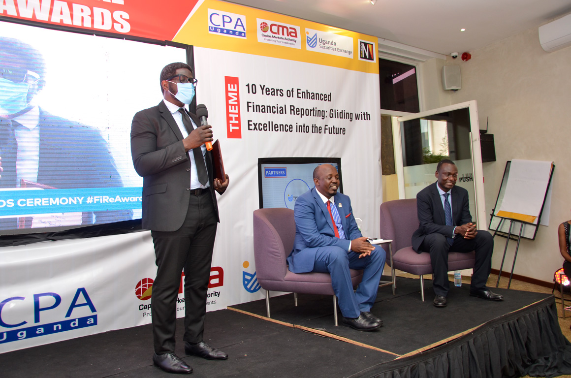 Stanbic Bank won the Silver Award. L-R CPA Samuel Mwogeza, CPA Frederick Kibbedi & CPA Stephen Ineget