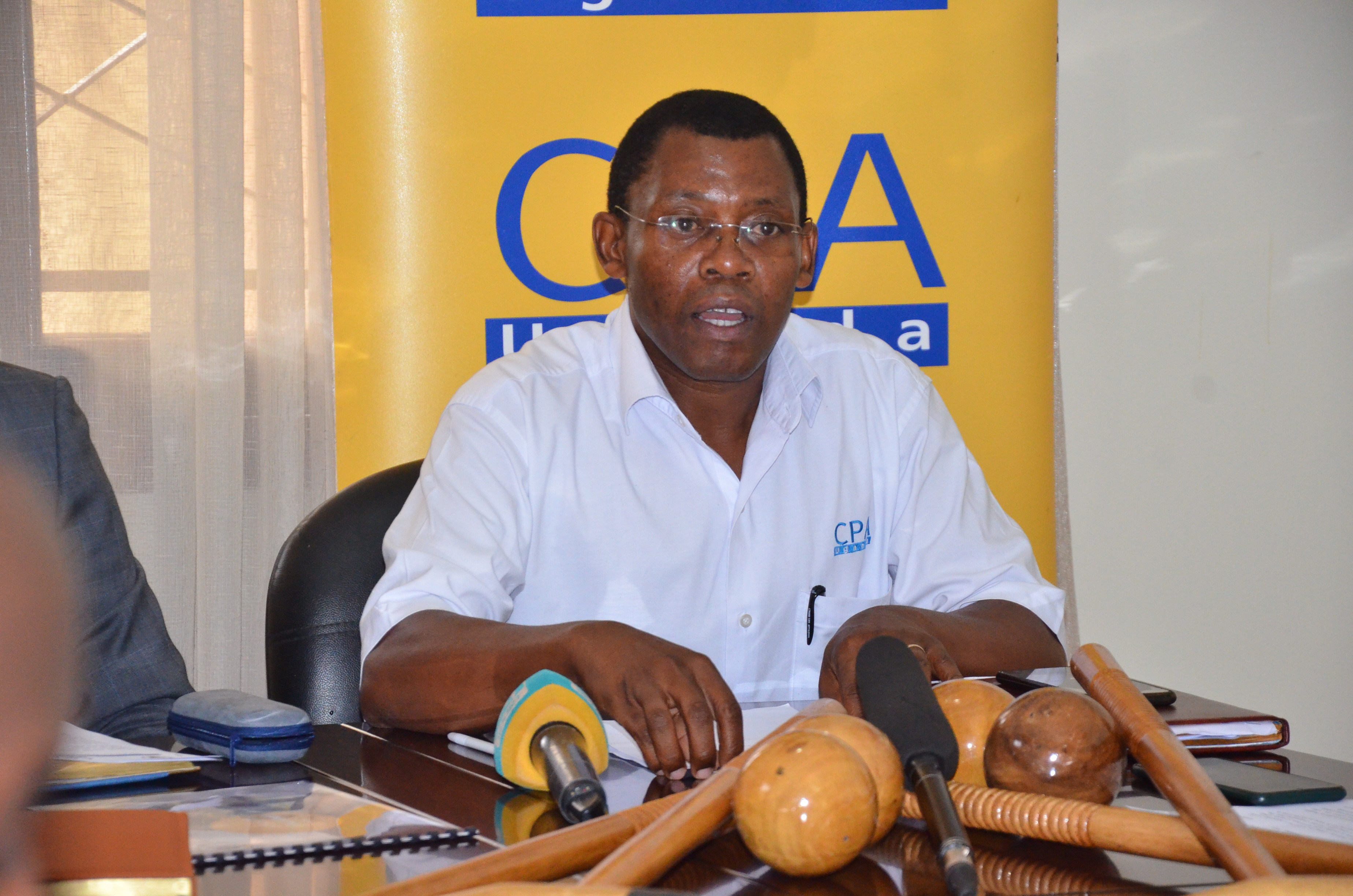 The CEO of ICPAU, CPA Derick Nkajja