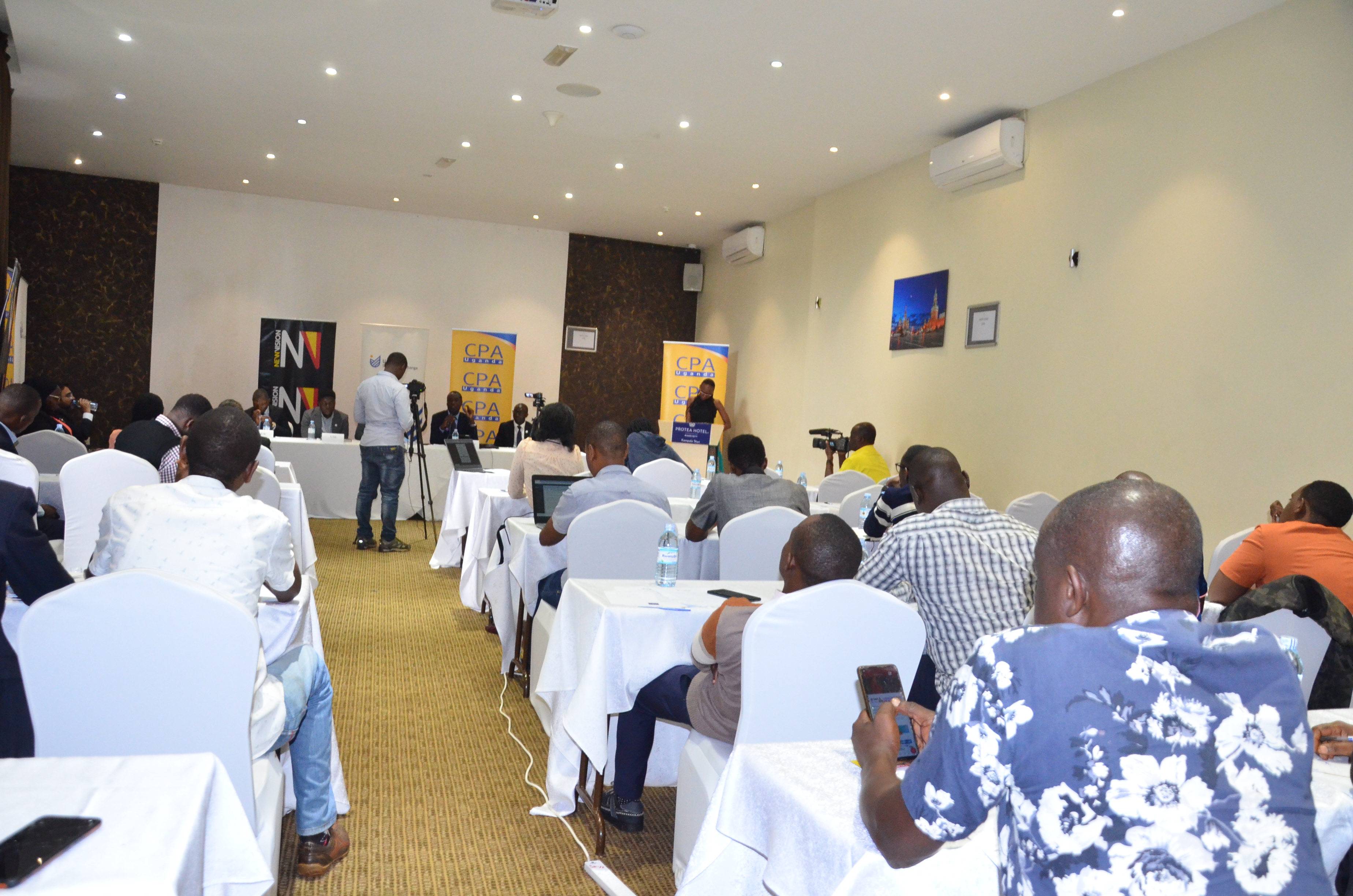 The press gathered at Protea Hotel Skyz, Naguru for the 2023 FiRe awards media briefing.