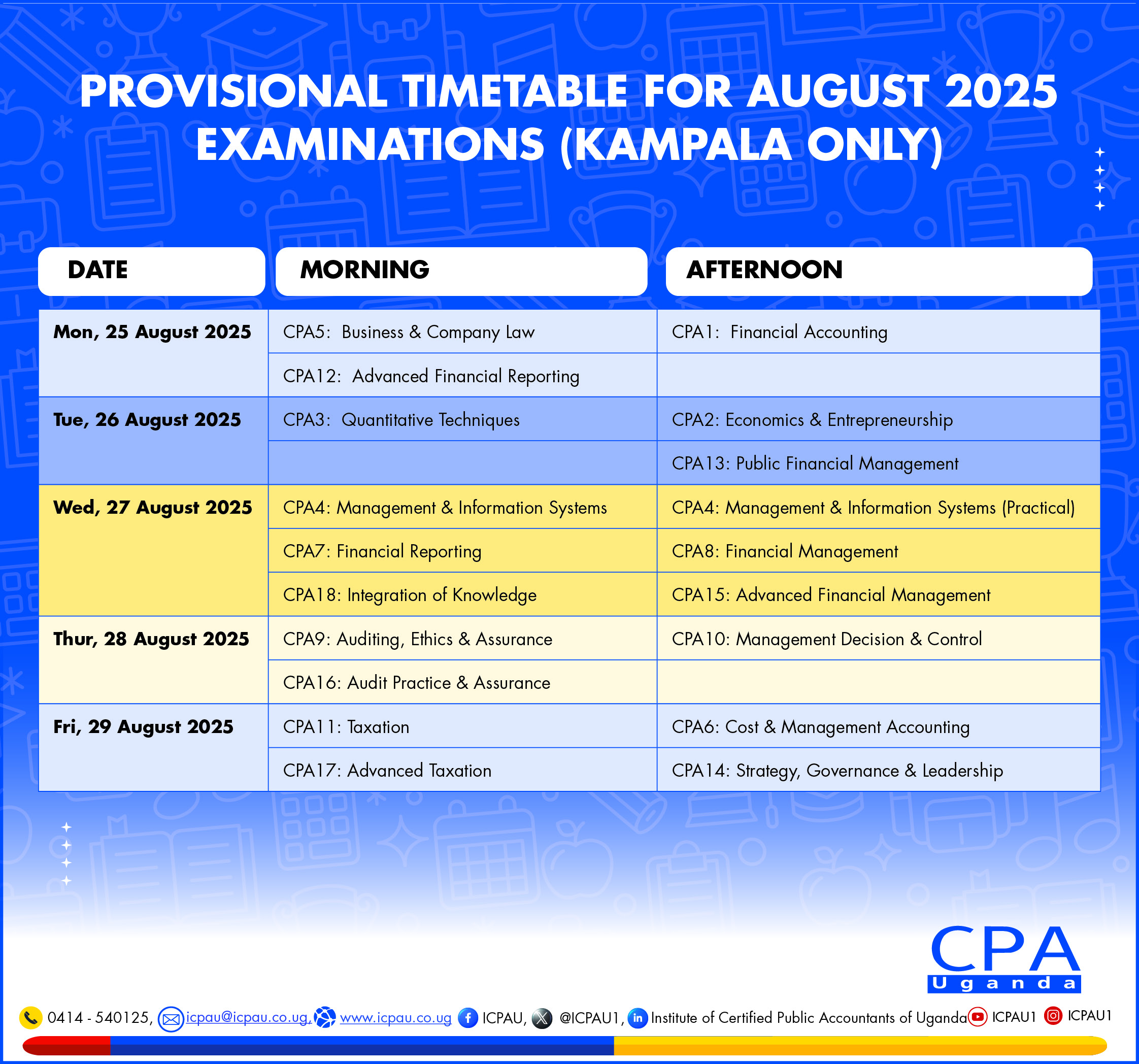 timetable