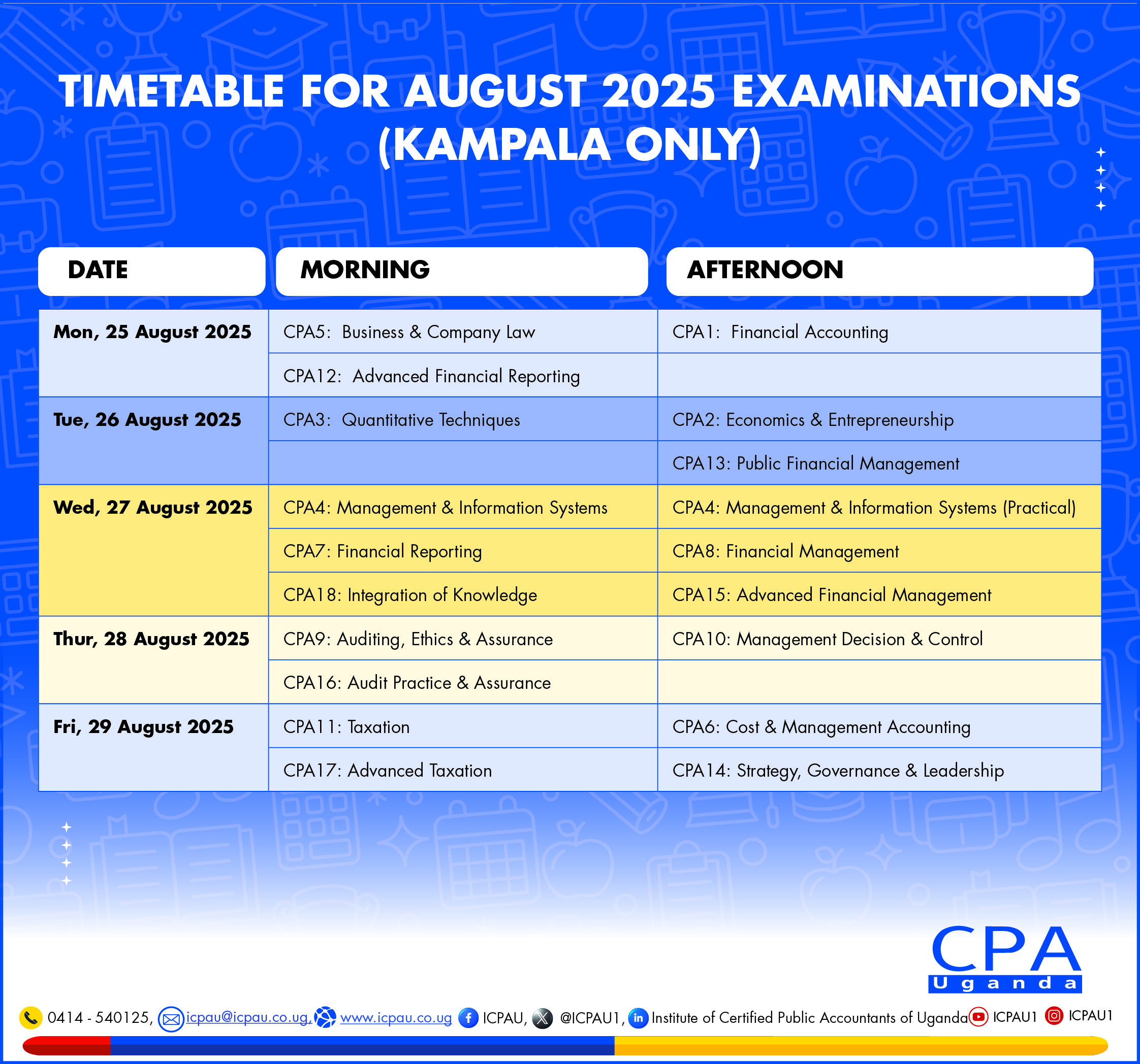 TIMETABLE