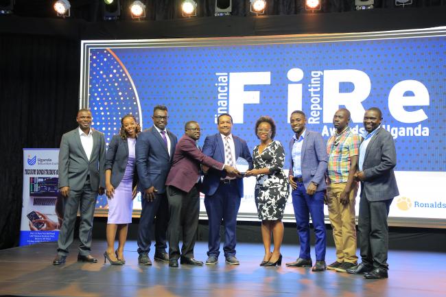 MTN Uganda Scoops Gold Award at Financial Reporting Awards