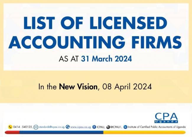 Are you using the services of a licensed accounting firm?